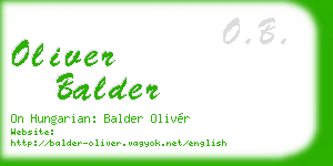 oliver balder business card